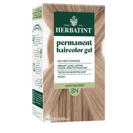  Mentés Herbatint 8N Világos szőke hajfesték, 170 ml (120 ml festék + 50 ml kondicionáló)