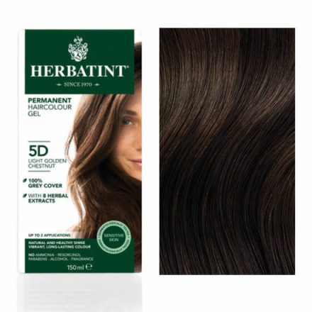 HERBATINT 5D ARANY VILÁGOS GESZTENYE HAJFESTÉK, 150 ML