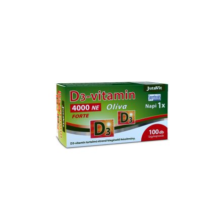 JutaVit D3-vitamin 4000NE (100µg) Olíva Forte lágykapszula 100db