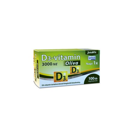 JutaVit D3-vitamin 3000NE (75µg) Olíva lágykapszula 100db
