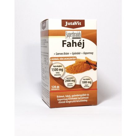 JutaVit Fahéj+Króm+Gyömbér+Kapormag tabletta 120 db