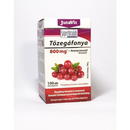 JutaVit Tőzegáfonya 800mg*+Aranyvessző kivonat 100db