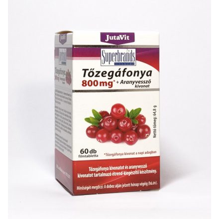 JutaVit Tőzegáfonya 800mg*+Aranyvessző kivonat 60db