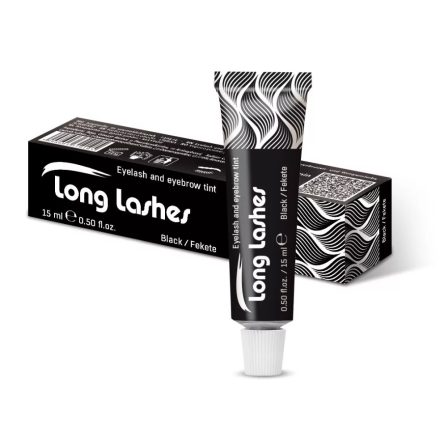 Long Lashes szempilla és szemöldökfesték fekete 15ml (régi nevén JimJams)