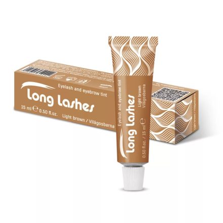 Long Lashes szempilla és szemöldökfesték VILÁGOSBARNA 15ml (régi nevén JimJams)