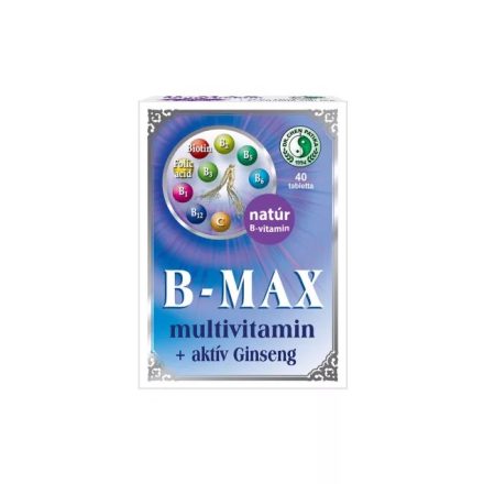 B-Max multivitamin + aktív Ginseng tabletta - 40 db