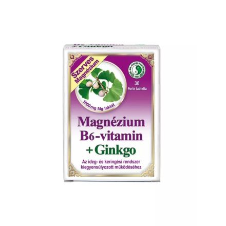 Dr. Chen Magnézium B6-vitamin + Ginkgo Forte tabletta - 30 db