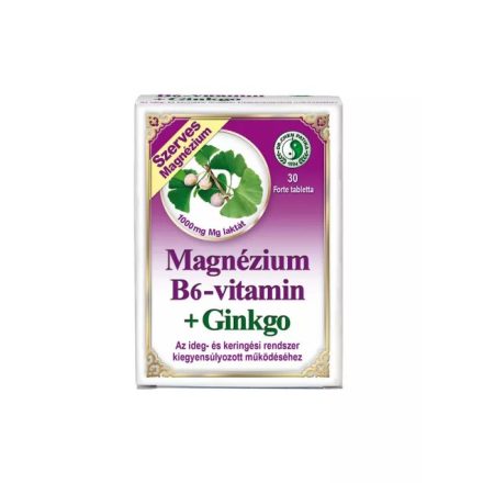 Dr. Chen Magnézium B6-vitamin + Ginkgo Forte tabletta - 30 db