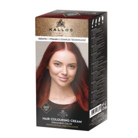 Kallos GLOW TARTÓS KRÉMHAJFESTÉK - 660 GRÁNÁT VÖRÖS