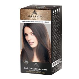 Kallos GLOW TARTÓS KRÉMHAJFESTÉK - 653 CSOKOLÁDÉ BARNA