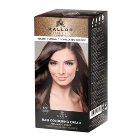 Kallos GLOW TARTÓS KRÉMHAJFESTÉK - 550 MAHAGÓNI BARNA