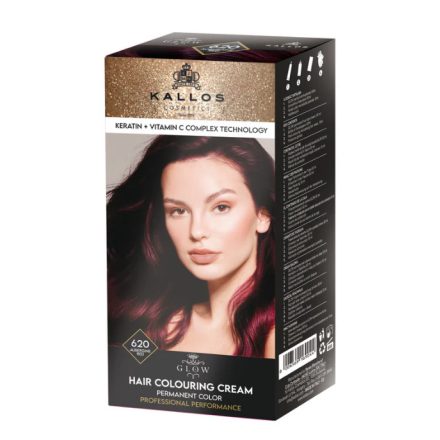 Kallos GLOW TARTÓS KRÉMHAJFESTÉK - 620 PADLIZSÁN VÖRÖS