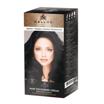 Kallos GLOW TARTÓS KRÉMHAJFESTÉK - 110 KÉKES FEKETE