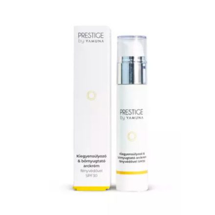 PRESTIGE by Yamuna Kiegyensúlyozó és bőrnyugtató arckrém fényvédővel SPF30 50 ml