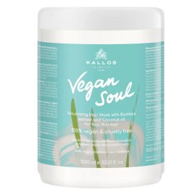   Kallos KJMN  Vegan Soul Dúsító Hajpakolás Bambusz kivonattal és Kókusz olajjal vékonyszálú hajra 1000 ml