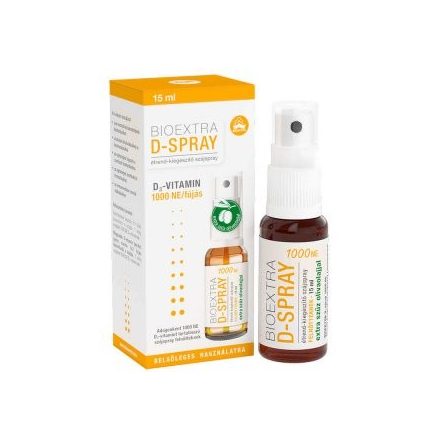 Bioextra D-Spray 1000 NE D3-vitamint tartalmazó étrend-kiegészítő szájspray - 15 ml