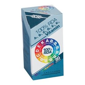   OCSO 100% RDA A-, B-, C-, D-, E-, K-vitamin Multivitamin - 30 db