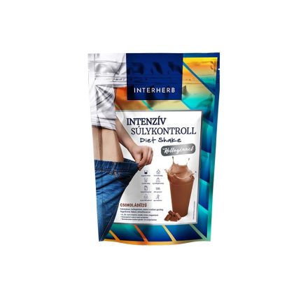 Interherb Intenzív SÚLYKONTROLL Csokoládéízű Diet Shake kollagénnel 528g 16 adag