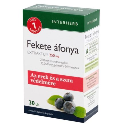 INTERHERB NAPI 1 FEKETE ÁFONYA EXTRAKTUM KAPSZULA 30DB