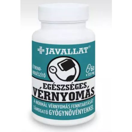JAVALLAT EGÉSZSÉGES VÉRNYOMÁS GYÓGYNÖVÉNYEKKEL ÉTREND-KIEGÉSZÍTŐ KAPSZULA 60DB