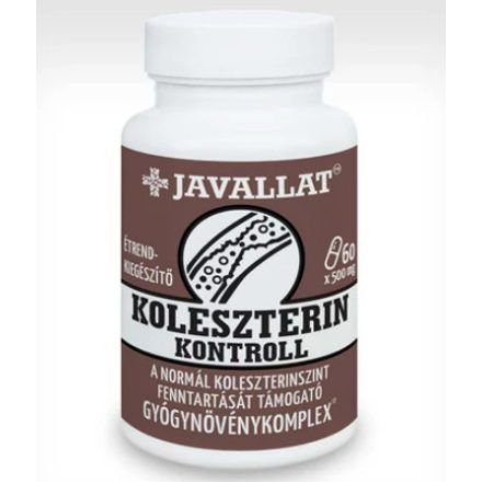 JAVALLAT KOLESZTERIN KONTROLL GYÓGYNÖVÉNYKOMPLEX ÉTREND-KIEGÉSZÍTŐ KAPSZULA 60DB
