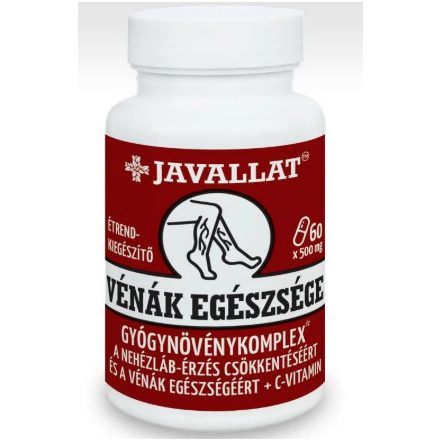 JAVALLAT VÉNÁK EGÉSZSÉGE GYÓGYNÖVÉNYEKKEL +C-VITAMIN ÉTREND-KIEGÉSZÍTŐ KAPSZULA 60DB