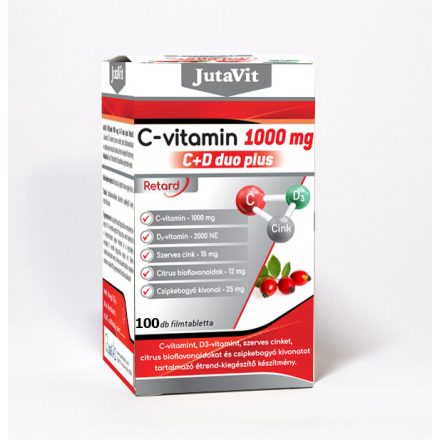 JutaVit C-vitamin 1000 mg C+D DUO Plus 100x