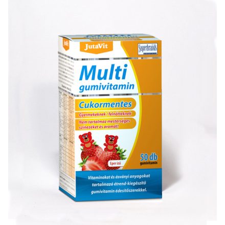 JutaVit Multivitamin gumi cukormentes eper ízű 50x