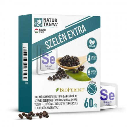 Natur Tanya SZELÉN EXTRA 100 mcg BioPerin® kivonattal 60db