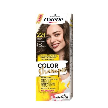 Palette color shampoo Középbarna 221