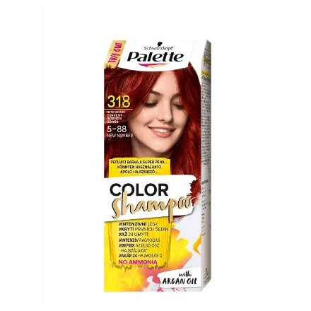 Palette color shampoo Intenzív vörös 318