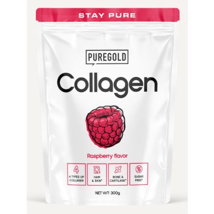 Pure Gold Collagen Marha kollagén italpor rapsberry 300 g