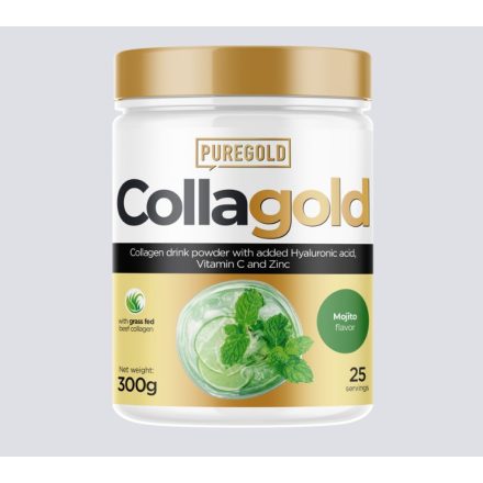 Pure Gold CollaGold Marha és Hal kollagén italpor hialuronsavval mojito 300 g