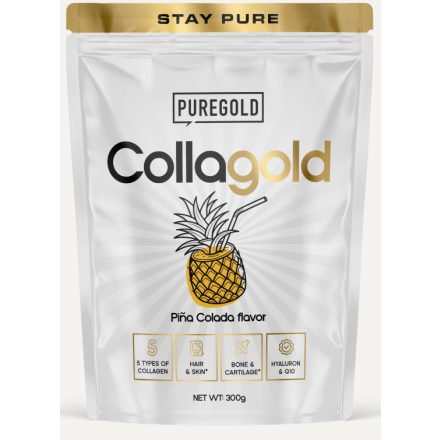 Pure Gold CollaGold Marha és Hal kollagén italpor hialuronsavval Pina Colada 300 g