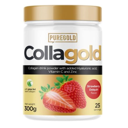Pure Gold CollaGold Marha és Hal kollagén italpor hialuronsavval strawberry daiquiri 300 g