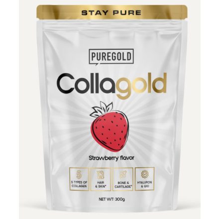 Pure Gold CollaGold Marha és Hal kollagén italpor hialuronsavval strawberry daiquiri 300 g