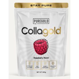   Pure Gold CollaGold Marha és Hal kollagén italpor hialuronsavval rapsberry 300 g