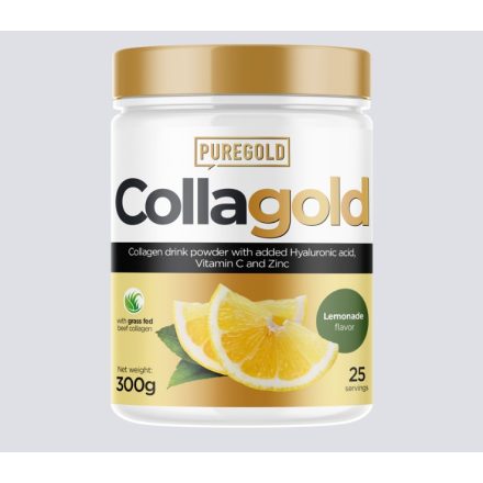 Pure Gold CollaGold Marha és Hal kollagén italpor hialuronsavval lemonade 300 g