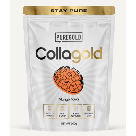 Pure Gold CollaGold Marha és Hal kollagén italpor hialuronsavval mango 300 g